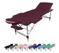 Vivezen - Table de Massage Pliante 3 Zones en Aluminium + Accessoires et Housse de Transport - Plusieurs Coloris