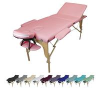 Vivezen - Table de Massage Pliante 3 Zones en Bois avec Panneau Reiki + Accessoires et Housse de Transport - Plusieurs Coloris