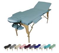 Vivezen - Table de Massage Pliante 3 Zones en Bois avec Panneau Reiki + Accessoires et Housse de Transport - Plusieurs Coloris
