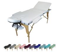Vivezen - Table de Massage Pliante 3 Zones en Bois avec Panneau Reiki + Accessoires et Housse de Transport - Plusieurs Coloris