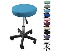 Vivezen - Tabouret Rond à roulettes réglable en Hauteur de 43.5 à 60.5 cm et pivotable à 360 - Plusieurs Coloris Disponibles