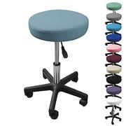 Vivezen - Tabouret Rond à roulettes réglable en Hauteur de 43.5 à 60.5 cm et pivotable à 360 - Plusieurs Coloris Disponibles