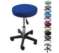 Vivezen - Tabouret Rond à roulettes réglable en Hauteur de 43.5 à 60.5 cm et pivotable à 360 - Plusieurs Coloris Disponibles