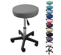 Vivezen - Tabouret Rond à roulettes réglable en Hauteur de 43.5 à 60.5 cm et pivotable à 360 - Plusieurs Coloris Disponibles