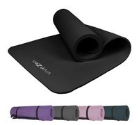 Vivezen - Tapis de yoga, de gym, d'exercices 180 x 60 X 1 cm + sangle de transport - Plusieurs coloris