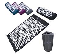 Tapis et coussin d'acupression 67 x 42 cm + sac de transport - Bleu Noir