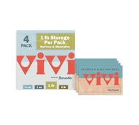 Vivi Fresh Lot de 4 paquets de contrôle de l'humidité dans un sac refermable | Pour tous les récipients de stockage hermétiques, stockez plus longtemps et préservez la fraîcheur | Lot de 4
