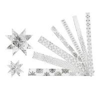 Vivi Gade bandes d'étoiles papier 44/78 cm blanc/argent 48 pièces G