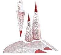 Vivi Gade cônes 18+28 cm rouge/blanc 3 pièces Rouge G