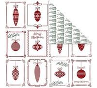 Vivi Gade décorations en papier design double face 30,5 cm 3 pièces Rouge G