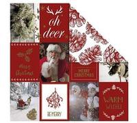 Vivi Gade papier design double face Noël 30,5 cm 3 pièces Rouge G