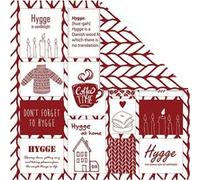 Vivi Gade papier design double face tricoté 30,5 cm 3 pièces Rouge G