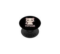 Vivian Cute Kitty Cat Design pour Fille Nom Vivian PopSockets PopGrip Adhésif