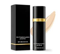 Vivian Rhodes Fond de teint changeant de couleur avec SPF 50, correcteur liquide 4 en 1 SPF 50, fond de teint liquide anti-cernes hydratant - hydratation longue durée (WHITE)