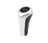 Viviance Pommeau de levier de vitesses compatible avec BMW Série 1 3 5 6 E30 E32 E34 E36 E38 E39 E46 E53 E60 E61 E63 E81 E82 E83 E84 E87 E90 E91 E92 X1 X3 X5 - Fibre blanche 5 vitesses