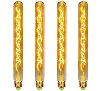 VIVIBEAM Lot de 4 ampoules Edison vintage E27 LED E27 à intensité variable 4 W Tube mural de 30 cm de long Lampe rétro LED idéal pour murale, steampunk