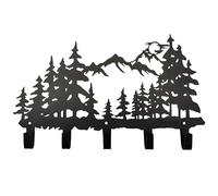 VIVICOMFY Patère en forme d’arbre, décoration murale avec crochets pour vêtements, clés, sac à dos, pour rangement, salon, couloir, bureau (noir)