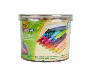 Vivid 24 "Maxi" Crayons À La Cire Boîte Plastique