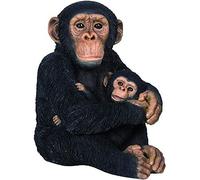 Vivid Arts Décoration de jardin réaliste, maman et bébé chimpanzé (XRL-CHM8-B)
