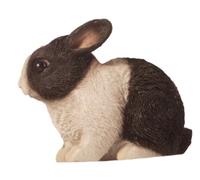 Vivid Arts Lapin hollandais Noir et Blanc 9,5 cm x 11,5 cm en résine Creuse