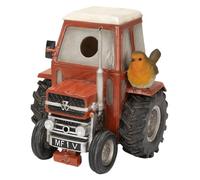 Vivid Arts - Nichoir classique à suspendre en forme de tracteur rouge - XBC-BH77-D