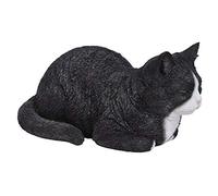 Vivid Arts Ornement en Résine, Chat Rêvant - Noir/Blanc