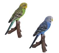 Vivid Arts Perruche Bleue - Sculpture en Résine - Figurine - Bleue - Oiseau - Collection des Oiseaux