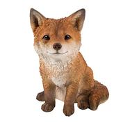 Vivid Arts Renard Assis - Figurine en Résine - Multicolore - Animal - Résistant à l'eau - Jardin