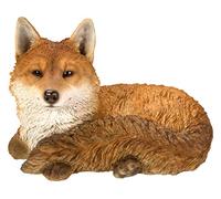 Vivid Arts Renard au repos réel | Décoration de maison ou de jardin en résine | XRL-RFOX-D