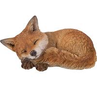 Vivid Arts Renard endormi réaliste | Décoration d'intérieur ou de jardin en résine | XRL-FCB3-D