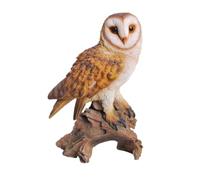 Vivid Arts - Sculpture réaliste de chouette effraie - Décoration de jardin - Décoration extérieure (Chouette effraie - Taille M)