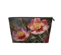 Vivid Flamingo Trousse de toilette de voyage en cuir - Grande capacité - Pour un usage quotidien et en voyage, Fleur de printemps., Taille unique