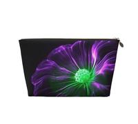 Vivid Flamingo Trousse de toilette de voyage en cuir - Grande capacité - Pour un usage quotidien et en voyage, Violet vert brillant, Taille unique