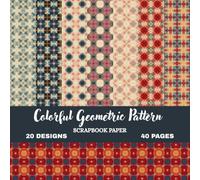 Vivid Geometric Craft Paper Pack: Colorful Pattern Scrapbook Paper Pad | 8.5 × 8.5 Inch Decorative Craft Sheets | 20 Unique Designs | 40 Pages for Scrapbooking, Journaling & DIY Projects