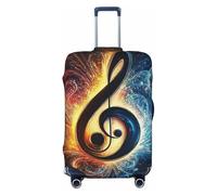 Vivid High Musical Symbols Housse de protection élastique pour bagage de voyage Motif imprimé Anti-rayures, Noir , S