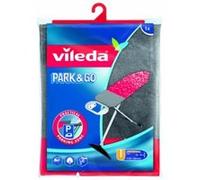 Vileda Housse à repasser Park & Go – espace pour le fer, doublure métal, très résistante 130x45 cm
