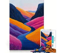 Vivid Valleys,Puzzle de 1000 pièces pour Adultes,Jeu de mémoire,Assemblage précis sans espaces,activité apaisante pour la Pause mentale (50x75cm)