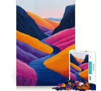Vivid Valleys Puzzles pour Adultes 1000 pièces Jeu de mémoire Amusant Découpe de Haute précision Facile à Apprendre Plaisir en Famille (38x26cm)
