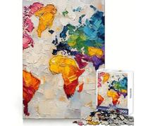 Vivid World - Carte texturée et colorée pour Adultes, Puzzle de 1000 pièces, Exercice Mental, Loisir paisible, Ajustement Parfait, Cadeau Unique (38x26cm)
