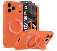 Vividarm Coque pour iPhone 17 Pro avec support magnétique rotatif à 360° | Magsafe Lot de 2 films protecteurs d'écran anti-regards avec rotation à 360° et support magnétique en silicone liquide