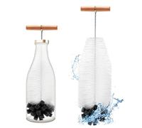 VIVIDRISE Goupillon Bouteille 32cm, Brosse de Nettoyage sans Rayures, Goupillon Biberon Brosse Nettoyage pour Soda Bouteille, Brosse de Nettoyage pour Bouteilles Diamètre 9cm