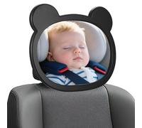 VIVIDRISE Miroir Voiture Bébé, Retroviseur Siege Voiture Bébé avec Sangle à Boucle Réglable, Incassable Automobile Bébé Retroviseur pour Convient à Tous Les Sièges Arrière de Automobile