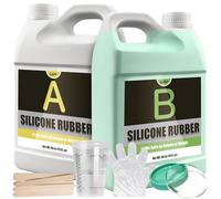 Vividye Kit de Moulage en Silicone, 4.4L Caoutchouc Silicone Super élastique 15A pour la Fabrication de Moules DIY, Le Moulage de Résine, Bougies et Savons, Vert
