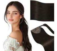 Vivien Extension Cheveux Humain Queue Brun Wrap Around Extension Cheveux Naturel Ponytail Brun Foncé Invisible Femme 35 cm 70g #2