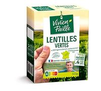 VIVIEN PAILLE - Lentilles Vertes - 500g - Saveur authentique - Haute qualité nutritionnelle - Idéales pour tous vos plats - Lot De 4