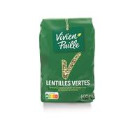 VIVIEN PAILLE - Lentilles Vertes - Naturellement riches en protéines · Source de fibres · Idéal Soupes, Salades & Plats Mijotés - le paquet de 500 g - Le Lot De 4