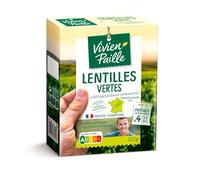 VIVIEN PAILLE - Lentilles Vertes - Origine Centre-Champagne, 4 Sachets Cuisson - les 4 sachets de 125 g - 500g - Le Lot De 4