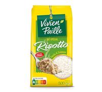 VIVIEN PAILLE - Riz Idéal pour Risotto Crémeux, Grain Rond et Fondant (Paquet 500g) - Le Lot De 4