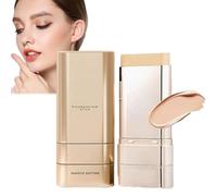 VivienBeauty Foundation Stick - Vivienbeauty 2 in 1 Foundation Stick with Brush, Dual-Ended Hydrating Eraser Concealer Foundations Sticks, Multi-Use Face Makeup Bar for All Skin Types (Skin Color)