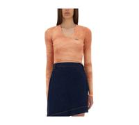 Vivienne Westwood - Bea Col V - Femme - Pulls - Orange - Taille: 36 FR
